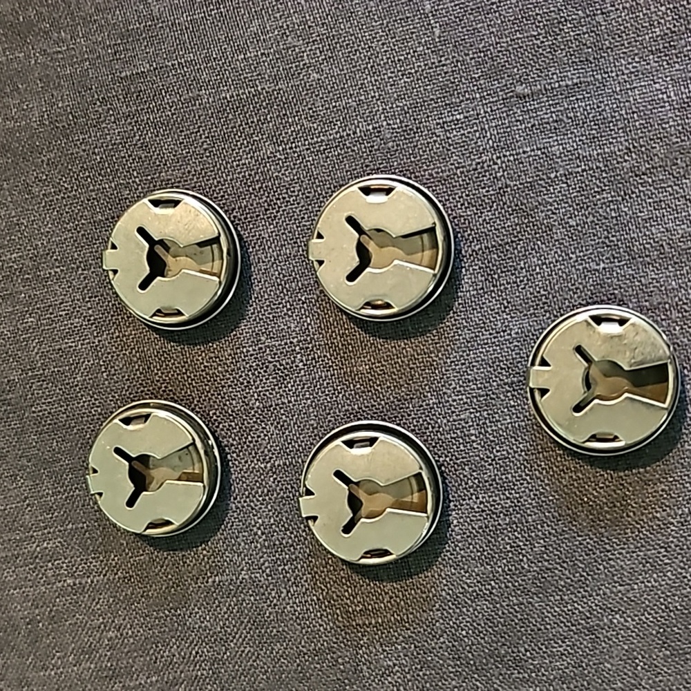 Silver button covers - Picture 2 of 3